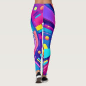 Vibranly Psychedelic Vortex Art Leggings (Rückseite)