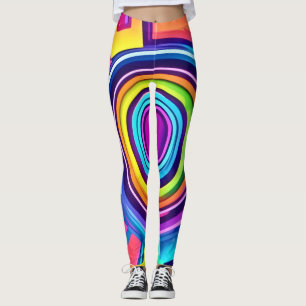 Vibranly Psychedelic Vortex Art Leggings