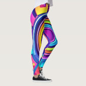 Vibranly Psychedelic Vortex Art Leggings (Rechts)