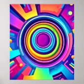 Vibranly Psychedelic Vortex Art Poster (Vorne)