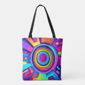 Vibranly Psychedelic Vortex Art Tasche (Rückseite)