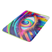 Vibranly Rainbow Eye Artwork Badematte (Schrägansicht)