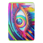 Vibranly Rainbow Eye Artwork Badematte (Vorderseite Vertikal)