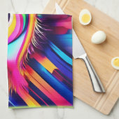 Vibranly Rainbow Eye Artwork Geschirrtuch (Viertel Falte)