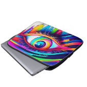 Vibranly Rainbow Eye Artwork Laptopschutzhülle (Vorne Knopf)