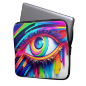 Vibranly Rainbow Eye Artwork Laptopschutzhülle (Vorderseite Links)