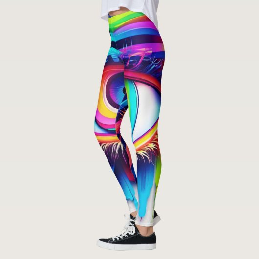 Vibranly Rainbow Eye Artwork Leggings (Links)