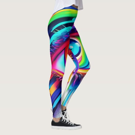 Vibranly Rainbow Eye Artwork Leggings (Rechts)