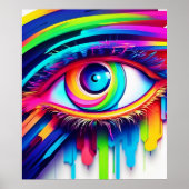Vibranly Rainbow Eye Artwork Poster (Vorne)