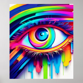 Vibranly Rainbow Eye Artwork Poster