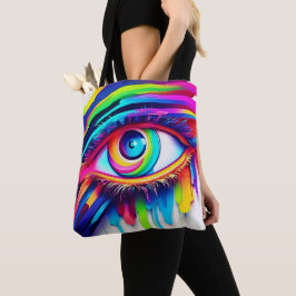 Vibranly Rainbow Eye Artwork Tasche