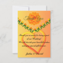 Vibranly Saffron Yellow Dankeschön Karte