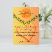 Vibranly Saffron Yellow Dankeschön Karte (Stehend Vorderseite)