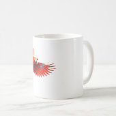 Vibranly Scarlet Macaw Parrot Tasse (VorderseiteRechts)