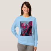 Vibranly St Michael Archangel Long Sleeve Womens T T-Shirt (Vorne ganz)