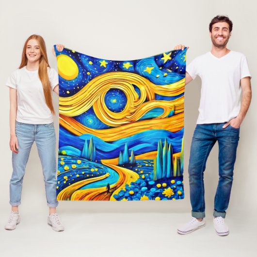Vibranly Starry Artwork Fleecedecke (Beispiel)