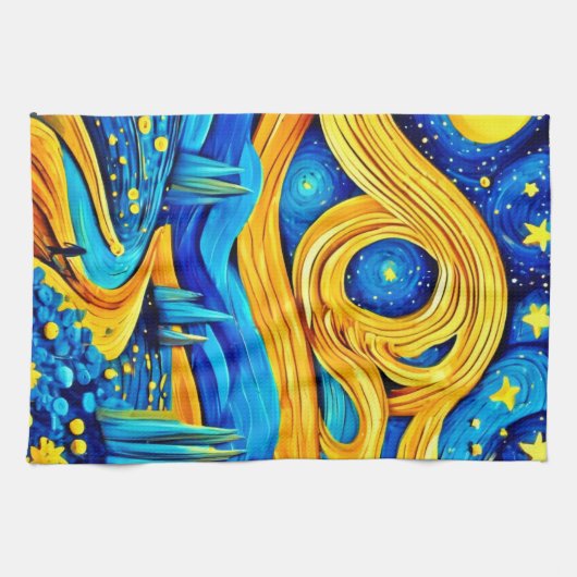 Vibranly Starry Artwork Geschirrtuch (Horizontal)