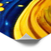 Vibranly Starry Artwork Poster (Ecke)