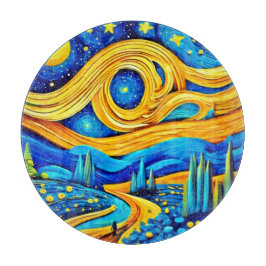 Vibranly Starry Artwork Schneidebrett