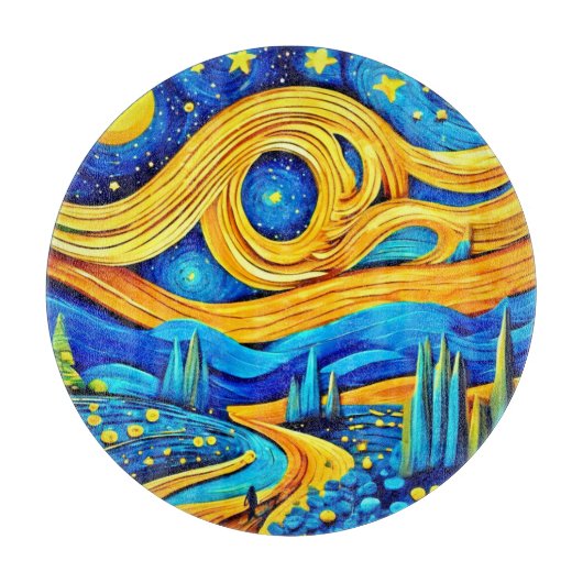 Vibranly Starry Artwork Schneidebrett (Vorderseite)