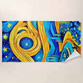 Vibranly Starry Artwork Strandtuch (Vorderseite)