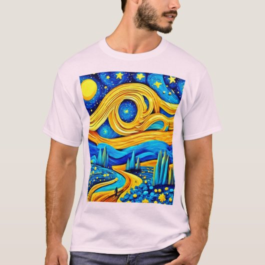 Vibranly Starry Artwork T-Shirt (Vorderseite)