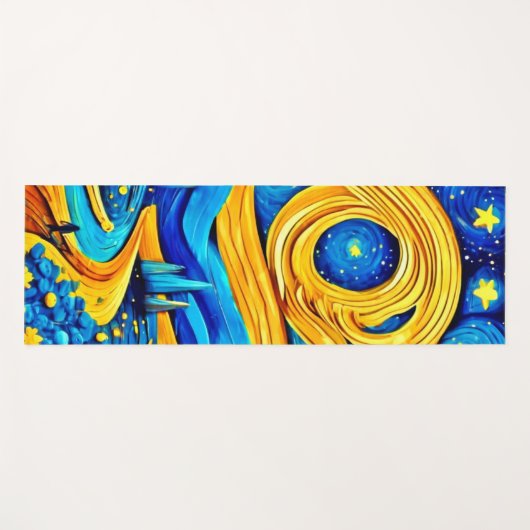 Vibranly Starry Artwork Yogamatte (Vorderseite (Horizontal))