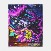 Vibranly Street Art Glow Fleecedecke (Vorderseite)