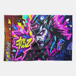 Vibranly Street Art Glow Geschirrtuch