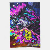 Vibranly Street Art Glow Geschirrtuch (Vertikal)
