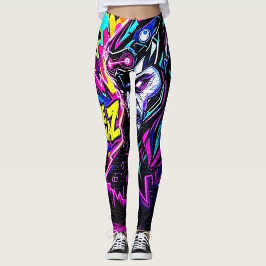 Vibranly Street Art Glow Leggings (Vorderseite)