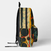 Vibranly Stylish Geometric Bauhaus Graffiti Patter Bedruckter Rucksack (Links)