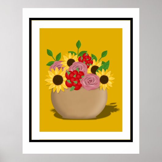 Vibranly Summer Floral Bouquet Poster (Vorne)