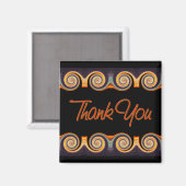 Vibranly Sunset Swirl Danke Magnet (Vorderseite/Rückseite)