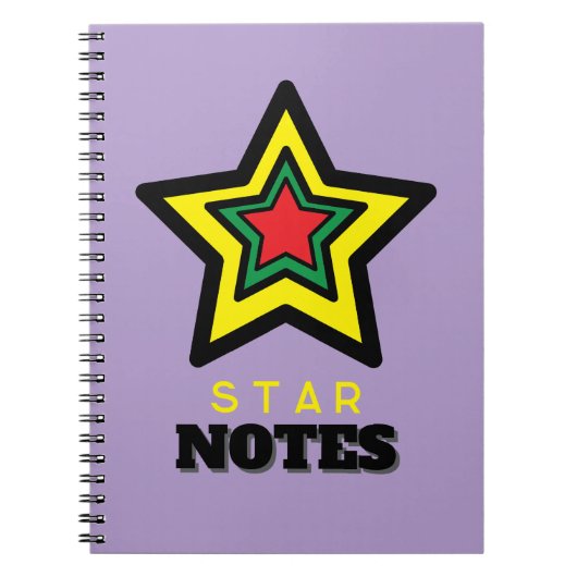 Vibranly Triple Star STAR NOTES Spiral Notebook Notizblock (Vorderseite)