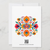 Vibranly Watercolor Floral Fiesta Wedding Einladung (Rückseite)