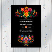 Vibranly Watercolor Floral Fiesta Wedding Einladung