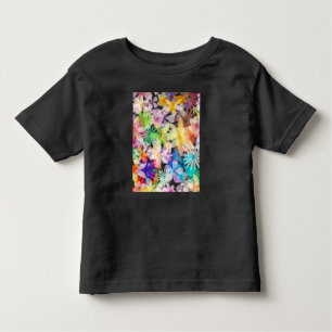Vibranly Watercolor Floral Symphony Kleinkind T-shirt