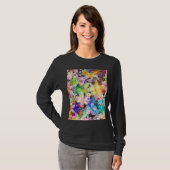 Vibranly Watercolor Floral Symphony T-Shirt (Vorne ganz)