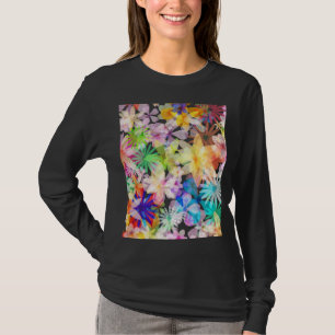 Vibranly Watercolor Floral Symphony T-Shirt