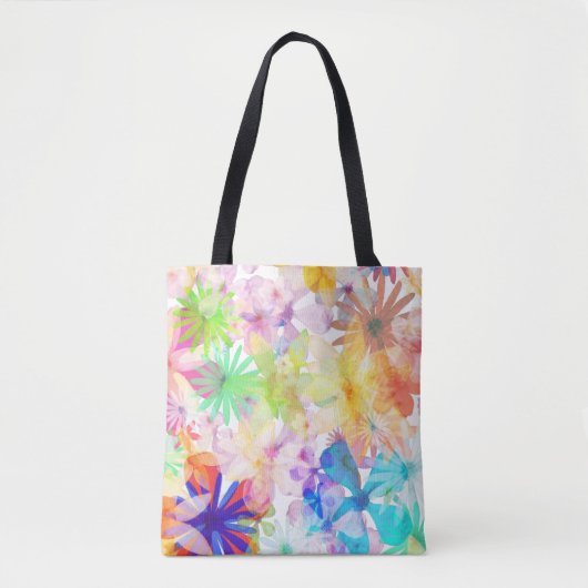 Vibranly Watercolor Floral Symphony Tasche (Vorderseite)