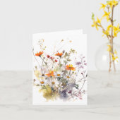 Vibranly Watercolor Spring Mix Floral Celebrate Karte (Gelbe Blume)