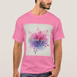 Vibranly Watercolor Vielen Dank Mens T-Shirt