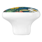 Vibranly William Morris Art Nouveau Floral Keramikknauf (Seitenansicht)