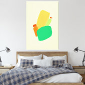 Vibrannende abstrakte gearbeitete Canvas Print Leinwanddruck (Insitu (Schlafzimmer))