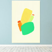 Vibrannende abstrakte gearbeitete Canvas Print Leinwanddruck (Insitu (Holzboden))