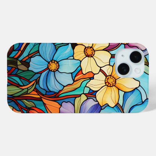 Vibrannende, gefestigte Glaskunst Blume Liebe Mama Case-Mate iPhone Hülle (Rückseite (Horizontal))