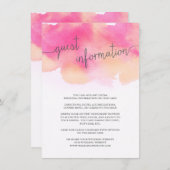 Vibranning Dreams Guest Information Card / Pink Pe Begleitkarte (Vorne/Hinten)