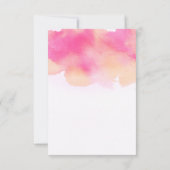 Vibranning Dreams Wedding RSVP Card / Pink & Peach Karte (Rückseite)