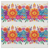 Vibranno Fiesta Folk Art Floral Muster Stoff (Nahaufnahme)
